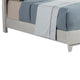 Rue Full Sized Bed, Mahogany Wood, Honeycomb Pattern Texture, Light Gray