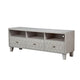 Rue 64 Inch 3 Drawer TV Media Entertainment Center, Honeycomb, Light Gray