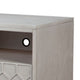 Rue 64 Inch 3 Drawer TV Media Entertainment Center, Honeycomb, Light Gray