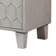Rue 64 Inch 3 Drawer TV Media Entertainment Center, Honeycomb, Light Gray