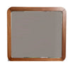 Neo 37 x 40 Rectangular Dresser Mirror, Mahogany Wood, Rich Honey Brown