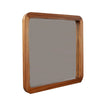 Neo 37 x 40 Rectangular Dresser Mirror, Mahogany Wood, Rich Honey Brown