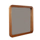 Neo 37 x 40 Rectangular Dresser Mirror, Mahogany Wood, Rich Honey Brown
