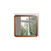 Neo 37 x 40 Rectangular Dresser Mirror, Mahogany Wood, Rich Honey Brown