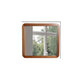 Neo 37 x 40 Rectangular Dresser Mirror, Mahogany Wood, Rich Honey Brown