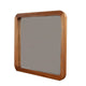 Neo 37 x 40 Rectangular Dresser Mirror, Mahogany Wood, Rich Honey Brown