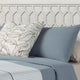 Rue Queen Bed, Paneled Headboard, Mahogany, Honeycomb Pattern, Light Gray