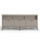 Rexi 64 Inch TV Media Entertainment Center Console, 3 Drawers, Taupe Gray