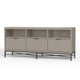 Rexi 64 Inch TV Media Entertainment Center Console, 3 Drawers, Taupe Gray