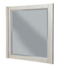 Rue 37 x 40  Rectangular Dresser Mirror, Mahogany Wood Frame, Light Gray