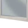 Rue 37 x 40  Rectangular Dresser Mirror, Mahogany Wood Frame, Light Gray