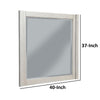 Rue 37 x 40  Rectangular Dresser Mirror, Mahogany Wood Frame, Light Gray