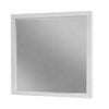 Rexi 37 x 40 Rectangular Dresser Wall Mirror, Mahogany Wood, White Frame