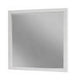 Rexi 37 x 40 Rectangular Dresser Wall Mirror, Mahogany Wood, White Frame