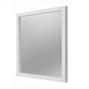 Rexi 37 x 40 Rectangular Dresser Wall Mirror, Mahogany Wood, White Frame