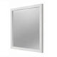 Rexi 37 x 40 Rectangular Dresser Wall Mirror, Mahogany Wood, White Frame