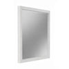 Rexi 37 x 40 Rectangular Dresser Wall Mirror, Mahogany Wood, White Frame