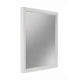 Rexi 37 x 40 Rectangular Dresser Wall Mirror, Mahogany Wood, White Frame
