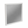 Rexi 37 x 40 Rectangular Dresser Wall Mirror, Mahogany Wood, White Frame