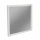 Rexi 37 x 40 Rectangular Dresser Wall Mirror, Mahogany Wood, White Frame