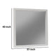 Rexi 37 x 40 Rectangular Dresser Wall Mirror, Mahogany Wood, White Frame