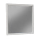 Rexi 37 x 40 Rectangular Dresser Wall Mirror, Mahogany Wood, White Frame