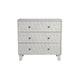 Rue 36 Inch 3 Dresser Drawer Chest, Textured Honeycomb Design, Light Gray