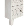 Rue 36 Inch 3 Dresser Drawer Chest, Textured Honeycomb Design, Light Gray