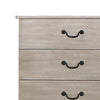 Bran 48 Inch 5 Drawer Tall Dresser Chest Pine Wood Scalloped Light Brown BM284306