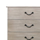 Bran 48 Inch 5 Drawer Tall Dresser Chest Pine Wood Scalloped Light Brown BM284306
