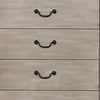 Bran 48 Inch 5 Drawer Tall Dresser Chest Pine Wood Scalloped Light Brown BM284306