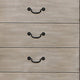 Bran 48 Inch 5 Drawer Tall Dresser Chest Pine Wood Scalloped Light Brown BM284306