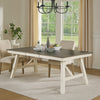 Lexi Classic Dining Table | 78" | Rubberwood | Extendable Leaf | Gray White