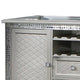 Neil 55 Inch Sideboard Buffet Cabinet Console 2 Doors Crystal Silver BM284321