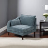 Rio Modular Single Arm Corner Chair | 33" | 2 Lumbar Cushions | Slate Blue