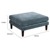 Rio Modular Ottoman | 32’’ | Box Cushion Seat | Wood Legs | Slate Blue Fabric BM284327