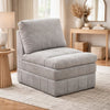 Luna Modular Armless Chair | 35" | Triple Plush Seat | Gray