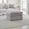 Luna Modular Ottoman | 33" | Triple Plush Seat | Gray