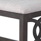 Ivy 50 Inch Modern Fabric Upholstered Dining Bench, Rubberwood Frame, Gray By Casagear Home