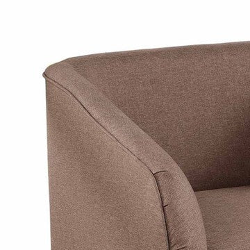 Tim 30 Inch Fabric Upholstered Accent Chair 360 Swivel Seat Brown