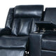 Max 5 Piece Manual Recliner Sectional Set Vegan Faux Leather Navy Blue BM284362