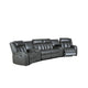Max 5 Piece Modern Manual Recliner Sectional Set, Gray Vegan Faux Leather
