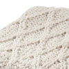 Lyla Throw Blanket | 50" | Cotton | Knitted Diamond Pattern | White