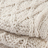 Lyla Throw Blanket | 50" | Cotton | Knitted Diamond Pattern | White