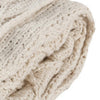 Lyla Throw Blanket | 50" | Cotton | Knitted Diamond Pattern | White