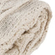 Lyla Throw Blanket | 50" | Cotton | Knitted Diamond Pattern | White
