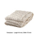 Lyla Throw Blanket | 50" | Cotton | Knitted Diamond Pattern | White