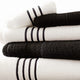 Dana Towel Set | 6 Piece | Egyptian Cotton | Stripe Design | Black White BM284580