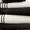 Dana Towel Set | 6 Piece | Egyptian Cotton | Stripe Design | Black White BM284580