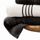 Dana Towel Set | 6 Piece | Egyptian Cotton | Stripe Design | Black White BM284580